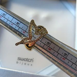 Swatch Bijoux Gold PVD Ring - size 7 - New